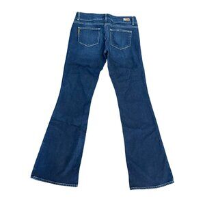 Paisley Low Rise Dark Wash Bootcut Jeans Size 28 Made In USA 100% Cotton Womens